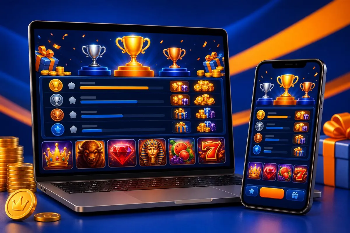 Laptop and phone showing a tournament leaderboard